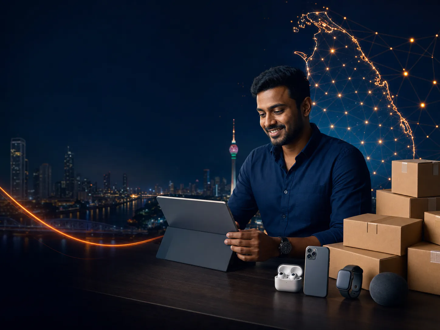 A Sri Lankan business owner connecting technology, ecommerce and products
